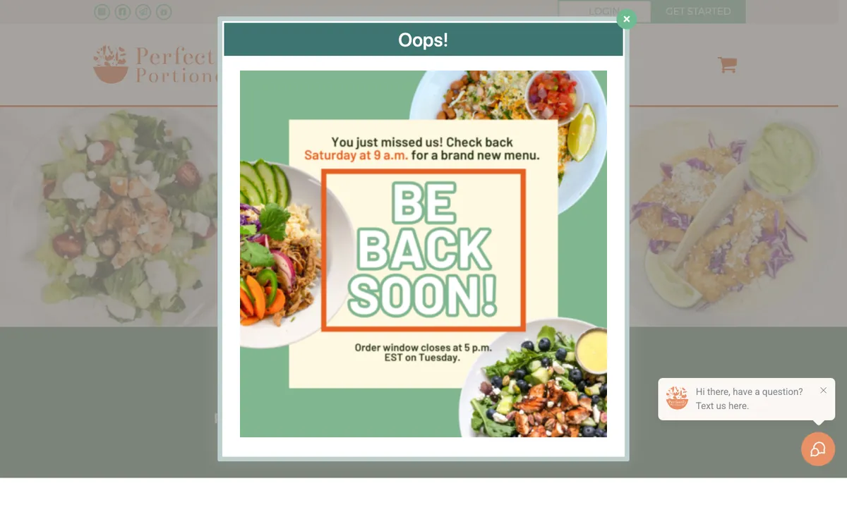 Screenshot of Perfectly Portioned Nutrition — Nutrition & Meal Planning